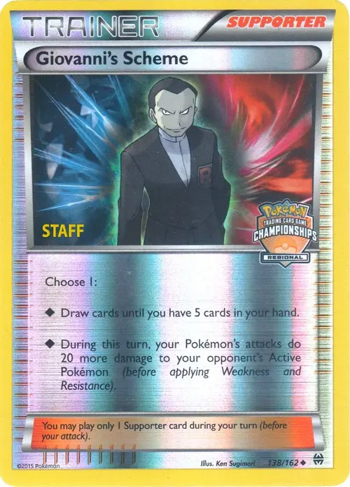 Giovanni's Scheme - 138/162 (Regional Championships) [Staff] card art