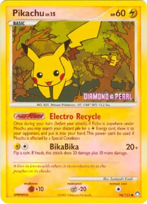 Pikachu - 94/123 (Diamond & Pearl) card art