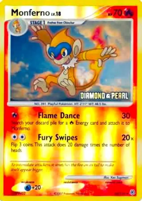 Monferno - 56/130 [Diamond & Pearl] card art
