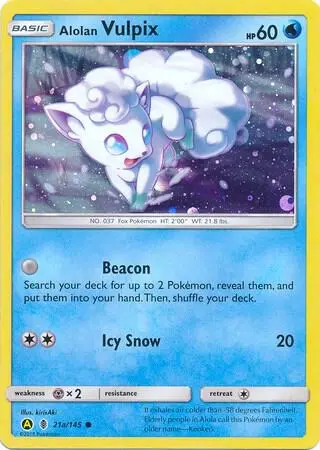 Alolan Vulpix - 21a/145 card art
