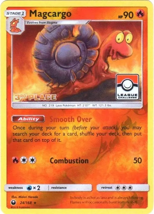 Magcargo - 24/168 (Pokemon League) [3rd Place] card art