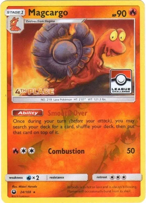 Magcargo - 24/168 (League Challenge) [4th Place] card art
