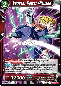 Vegeta, Power Misused card art