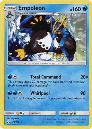 Empoleon - 34/156 (Cracked Ice Holo) card art