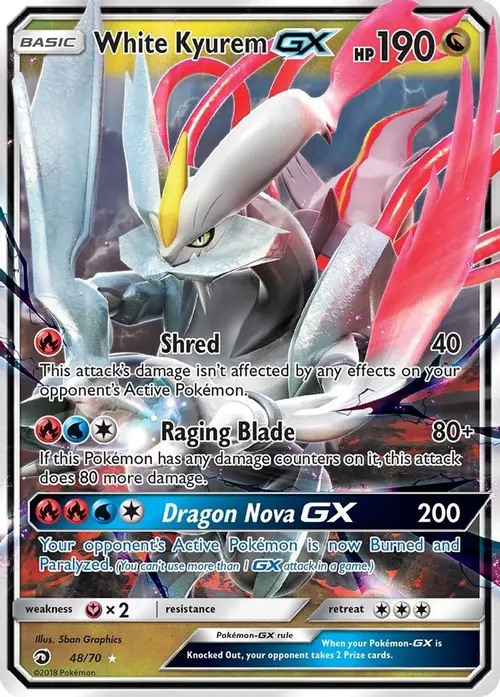 White Kyurem GX card art