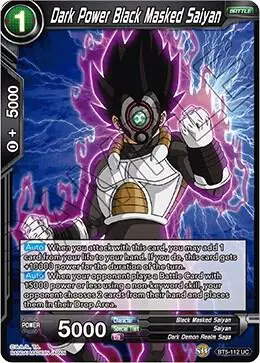 Dark Power Black Masked Saiyan card art