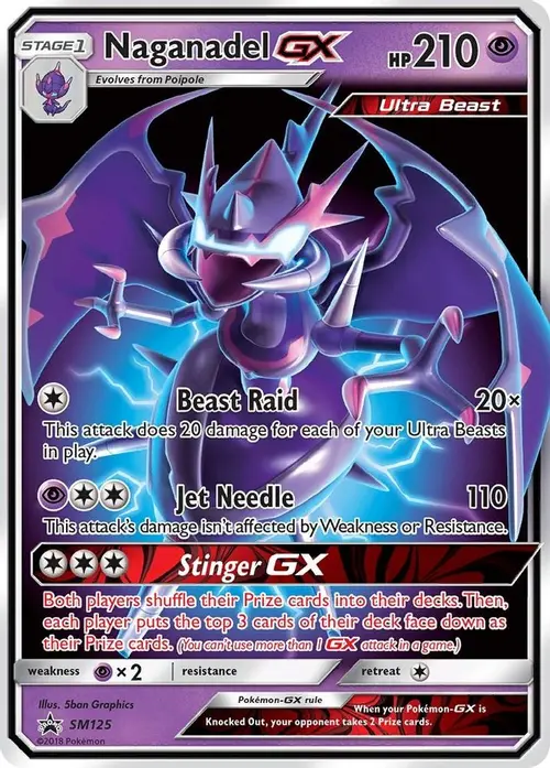 Naganadel GX - SM125 card art