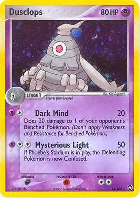 Dusclops - 14/108 (EX Power Keepers) card art