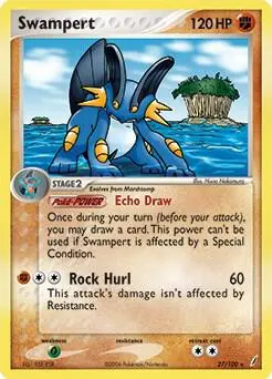 Swampert - 27/100 (EX Crystal Guardians) card art