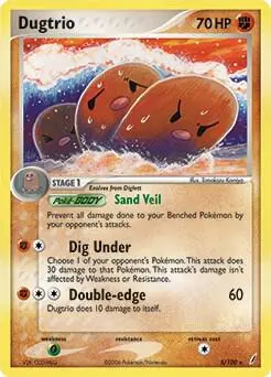 Dugtrio - 5/100 (EX Crystal Guardians) card art