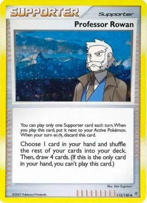 Professor Rowan - 112/130 (Cosmos Holo) card art