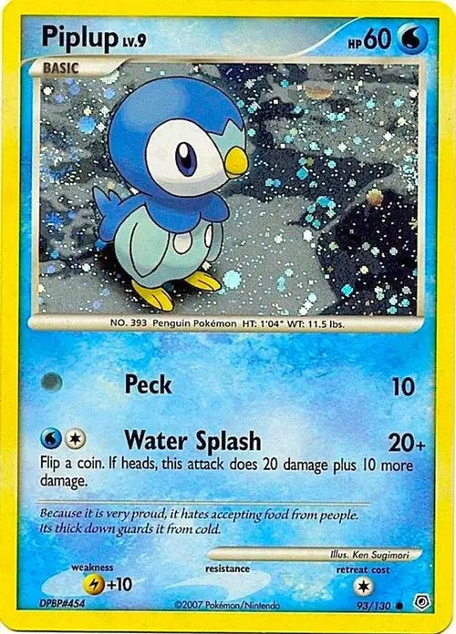 Piplup - 93/130 (Cosmos Holo) card art