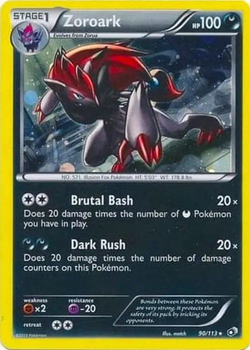 Zoroark - 90/113 (Cosmos Holo) card art