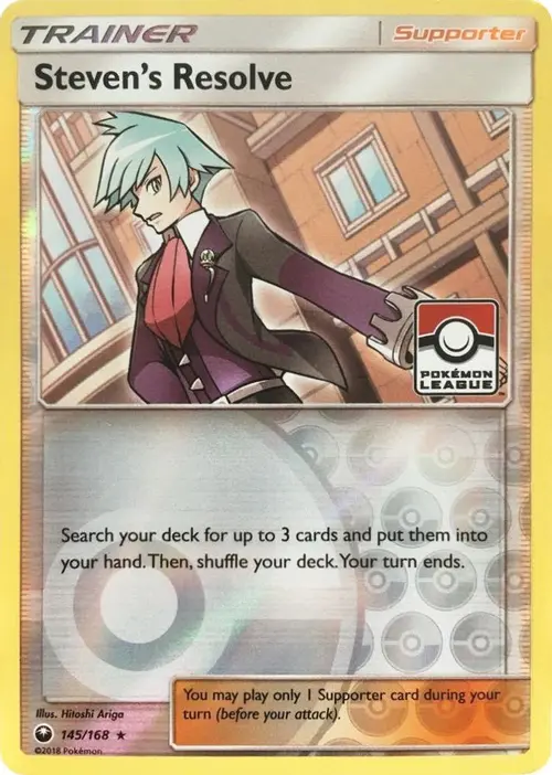 Steven's Resolve - 145/168 (Pokemon League) card art