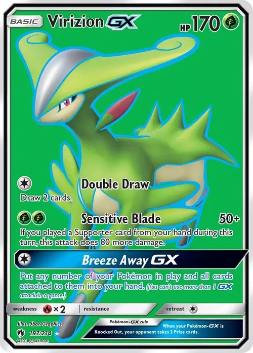 Virizion GX (Full Art) card art
