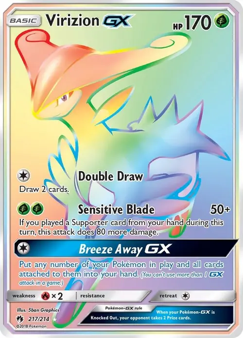 Virizion GX (Secret) card art