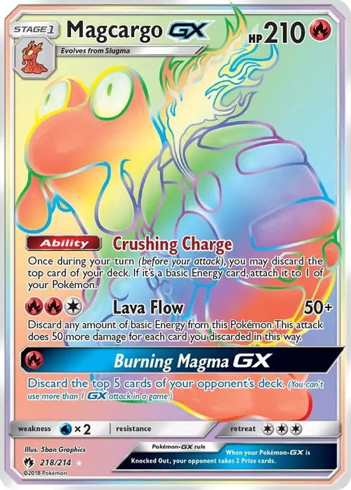 Magcargo GX (Secret) card art