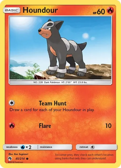 Houndour card art