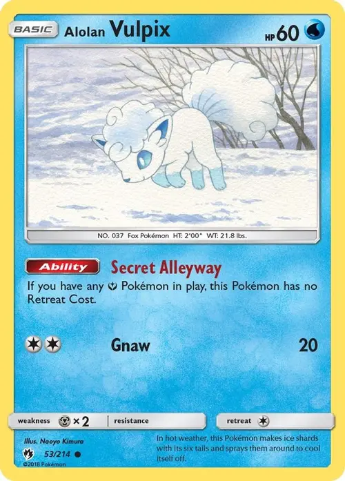 Alolan Vulpix card art