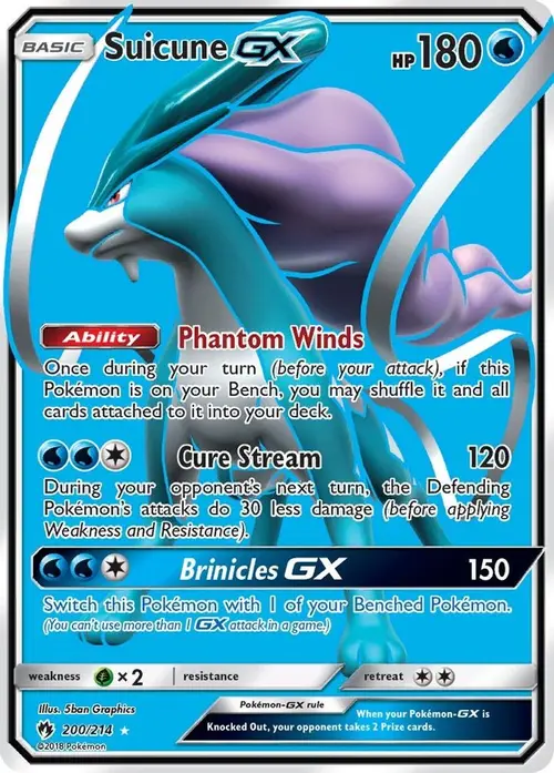 Suicune GX (Full Art) card art