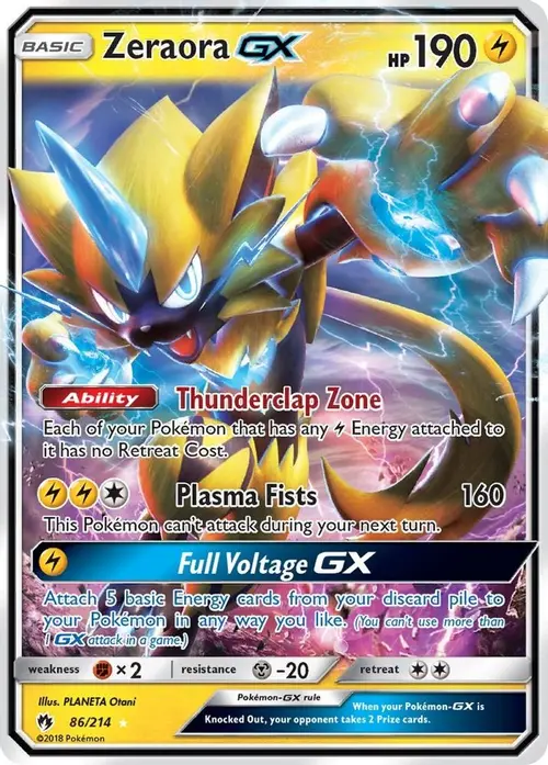 Zeraora GX card art