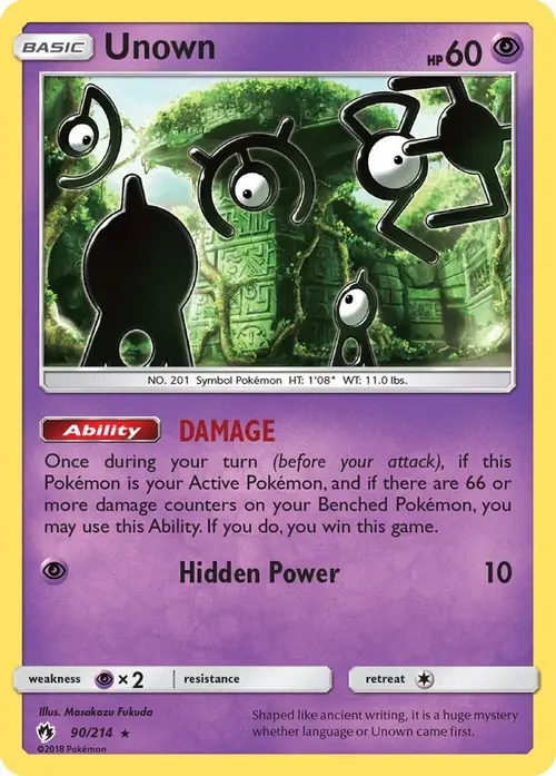 Unown (90) card art