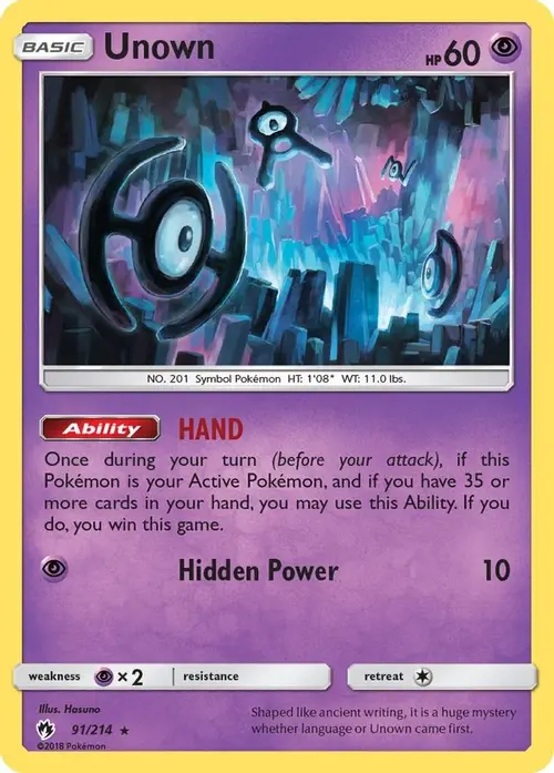 Unown (91) card art