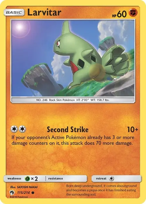 Larvitar (115) card art
