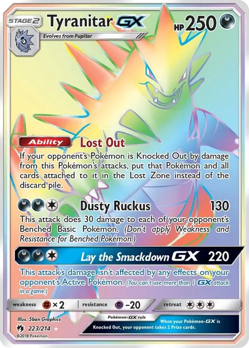 Tyranitar GX (Secret) card art