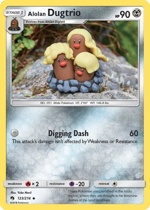 Alolan Dugtrio card art