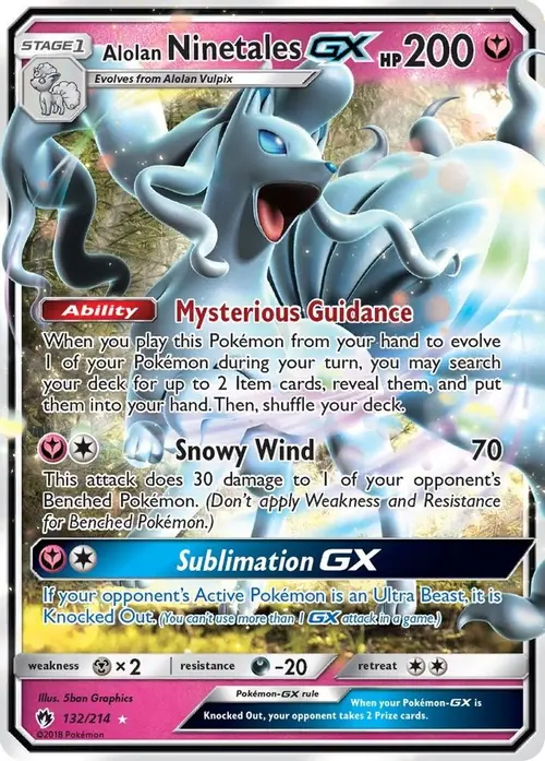 Alolan Ninetales GX card art