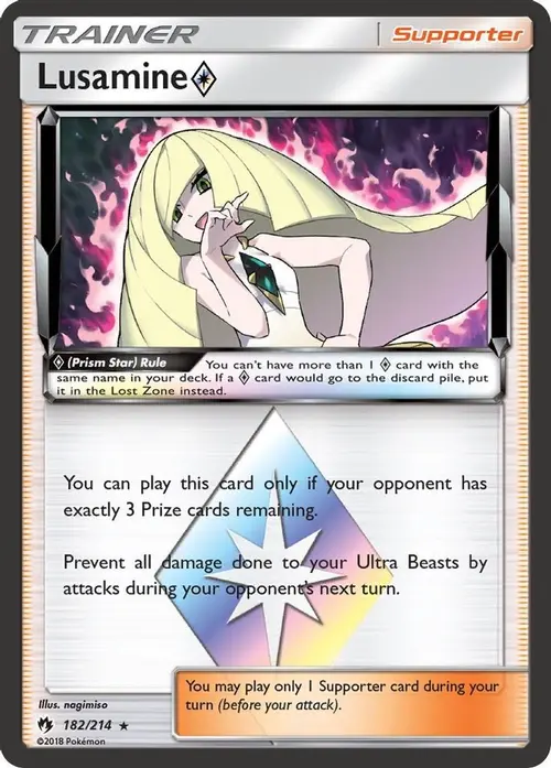 Lusamine Prism Star card art