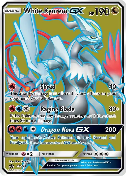 White Kyurem GX - SM141 card art