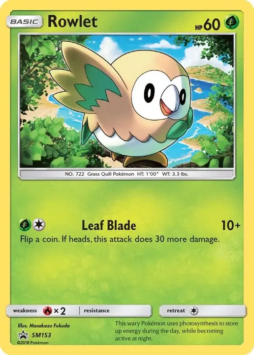 Rowlet - SM153 card art