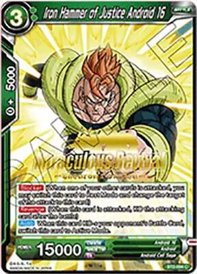 Iron Hammer of Justice Android 16 (Shenron's Chosen Stamped) card art