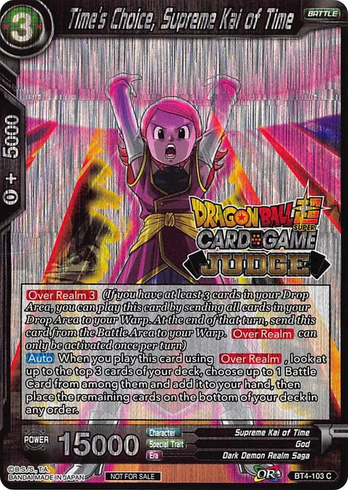 Time's Choice, Supreme Kai of Time card art