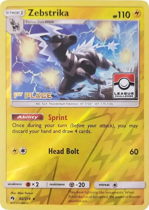 Zebstrika - 82/214 (League Challenge) [1st Place] card art
