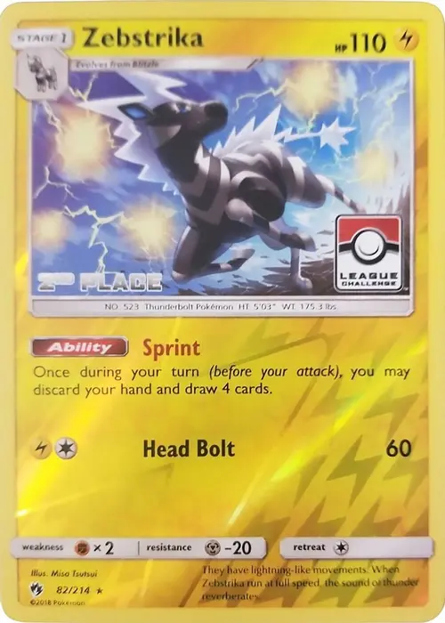 Zebstrika - 82/214 (League Challenge) [2nd Place] card art