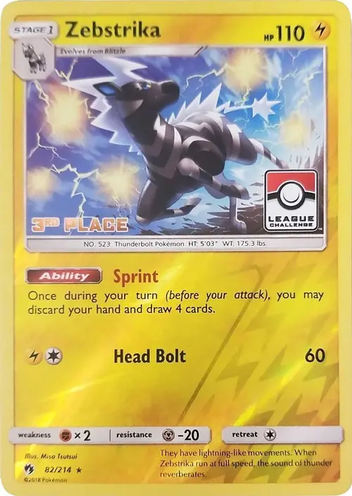 Zebstrika - 82/214 (League Challenge) [3rd Place] card art