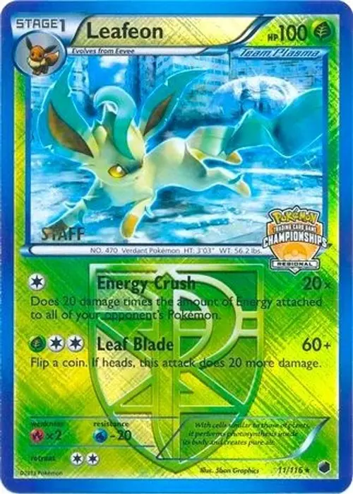 Leafeon - 11/116 (Regional Championships) [Staff] card art