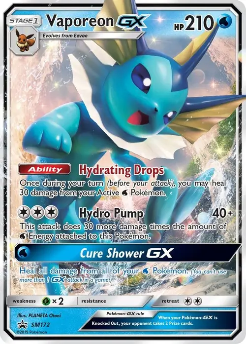 Vaporeon GX - SM172 card art