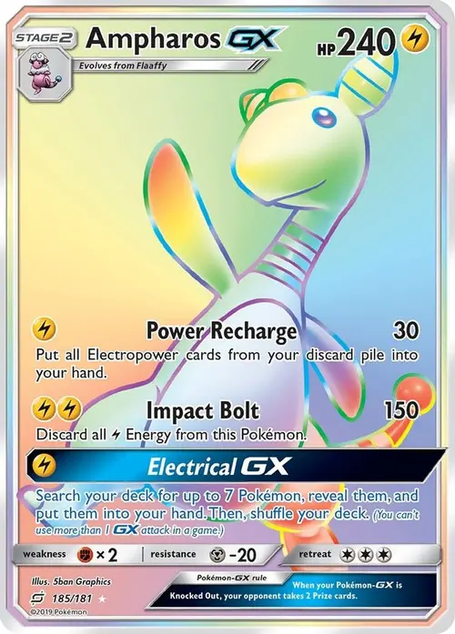 Ampharos GX (Secret) card art