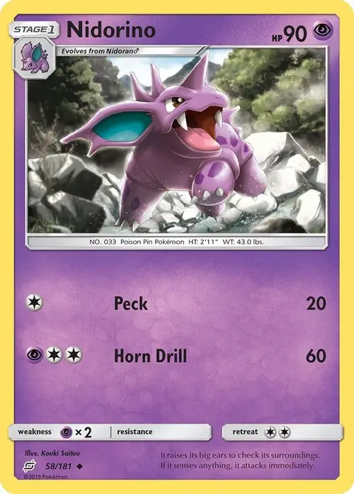 Nidorino card art
