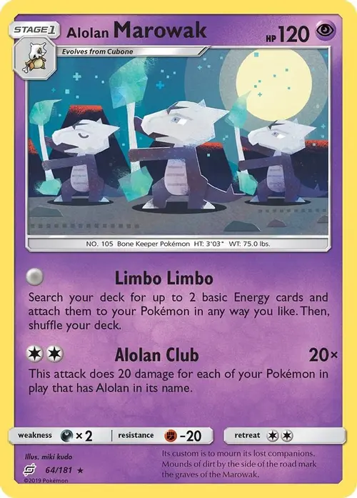 Alolan Marowak card art