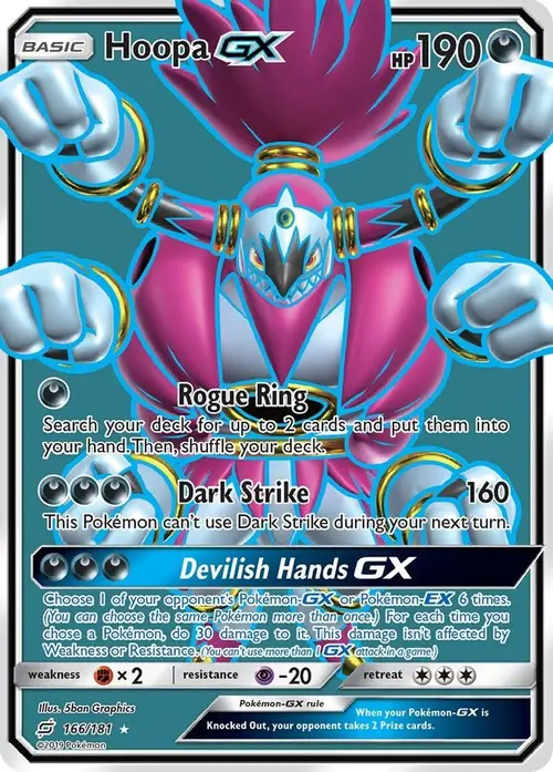 Hoopa GX (Full Art) card art