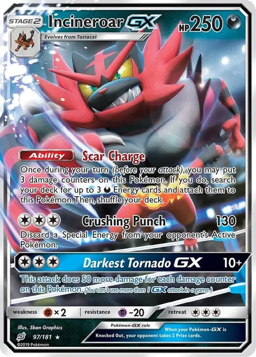 Incineroar GX card art