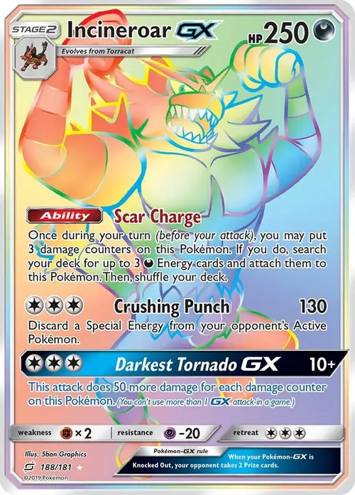 Incineroar GX (Secret) card art