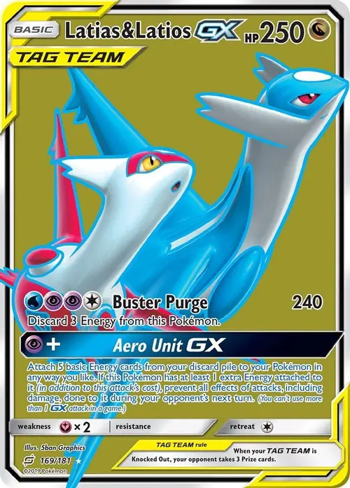 Latias & Latios GX (Full Art) card art
