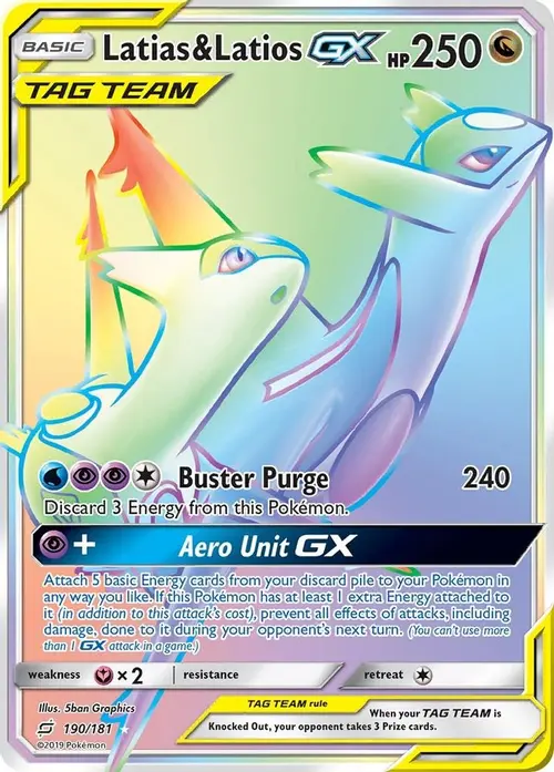 Latias & Latios GX (Secret) card art