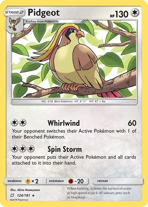 Pidgeot card art